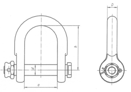 Łącznik kabłąkowy szeroki ze sworzniem śrubowym (2553)