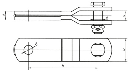 Łącznik przedłużający jednowidlasty ze sworzniem śrubowym (2560)