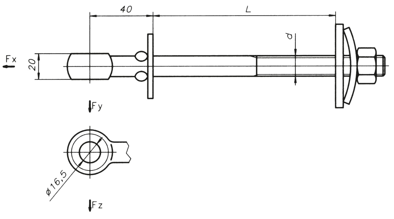 Trzony, śruby, wieszaki, nasadki